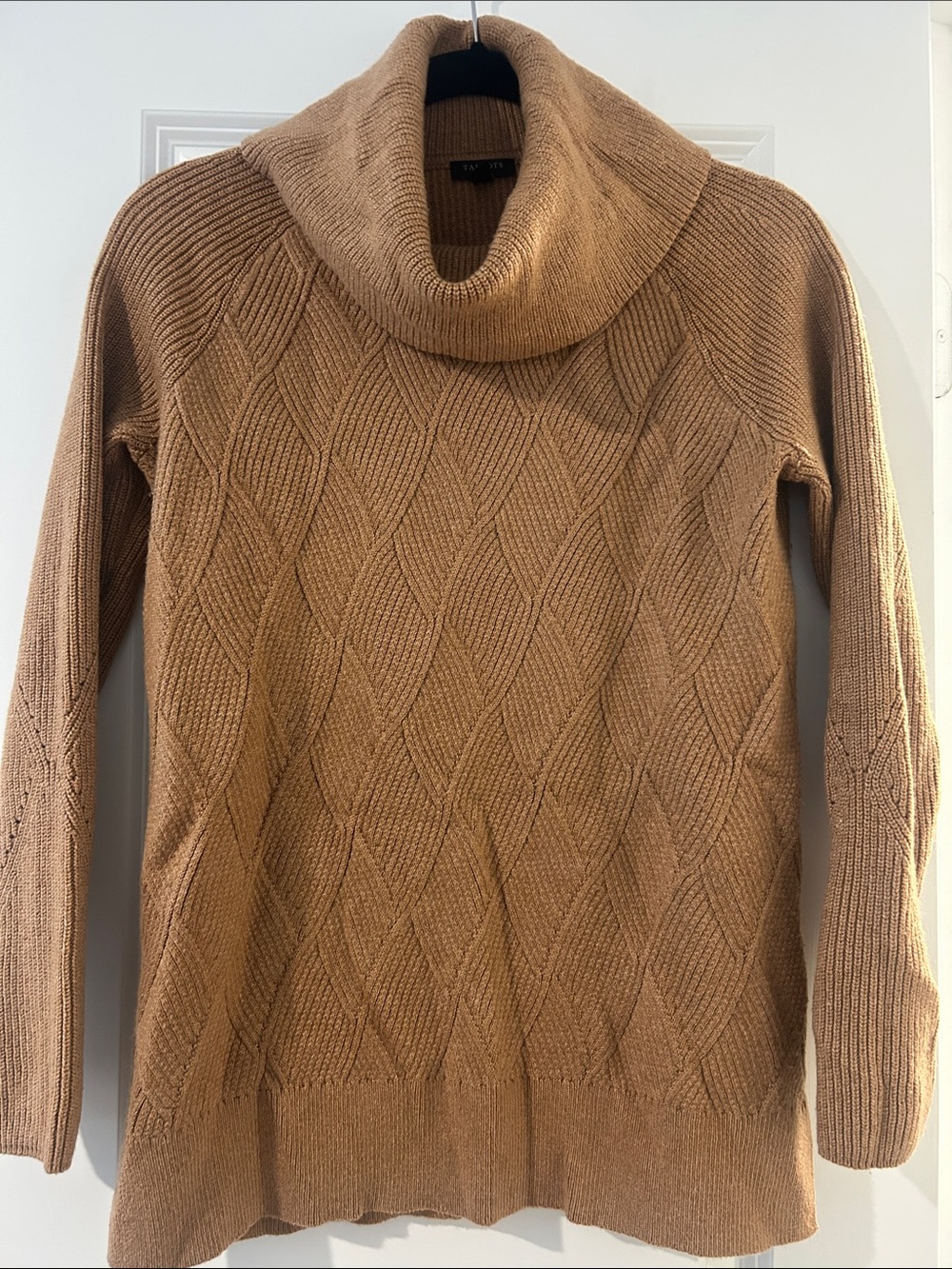 Talbots Camel Cable Turtleneck Sweater